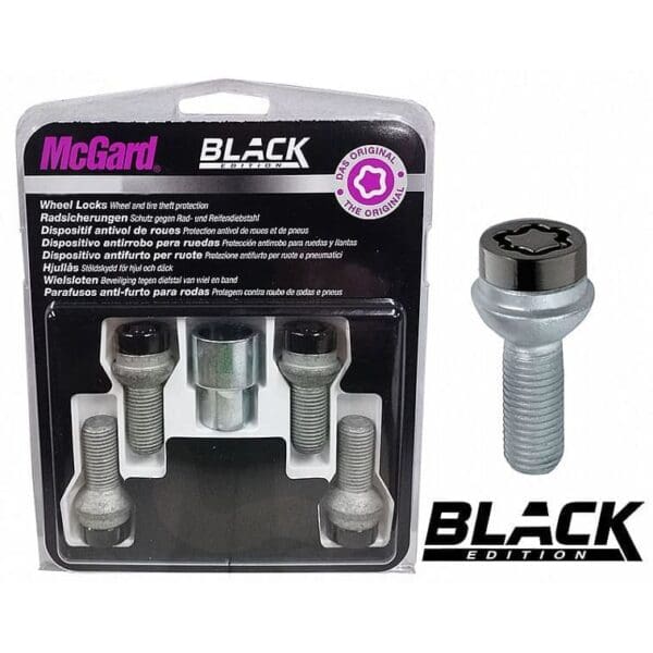 Turvapoldid McGard M14x1.5x37 võti 19 - Raadius R14 - Black