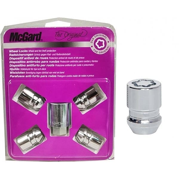 Turvamutrid McGard M12x1.5x37 võti 19 - 60° koonus - Silver