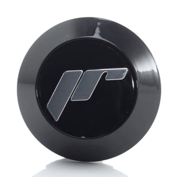 Veljekapsel JR Wheels - 074 - Gloss Black + Silver "JR" letters