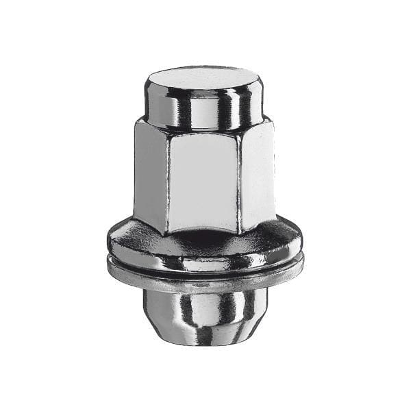 Bimecc Mutter M14x1.5 46mm - võti 22 - Flat (lapiku seibiga) - Silver (KINNINE)