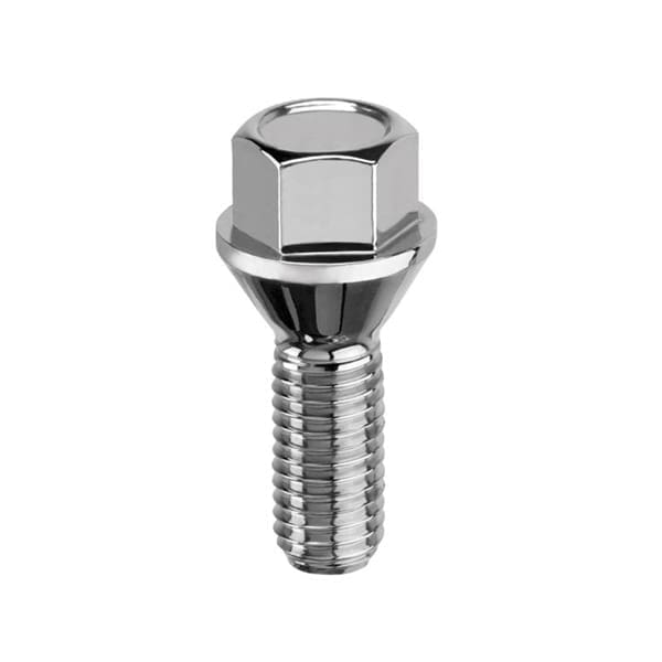 Polt M12x1.5 30mm - võti 17 - 60° koonus - Chrome