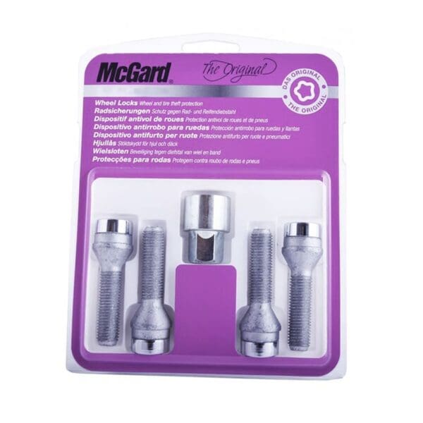 Turvapoldid McGard M12x1.5x40.4 võti 17 - 60° koonus - Silver