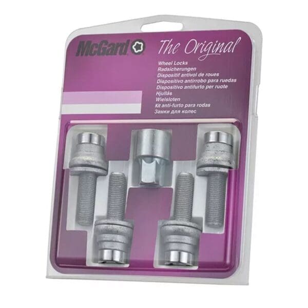 Turvapoldid McGard M12x1.25x34.5 võti 17 - Flat (Lapiku seibiga) - Silver